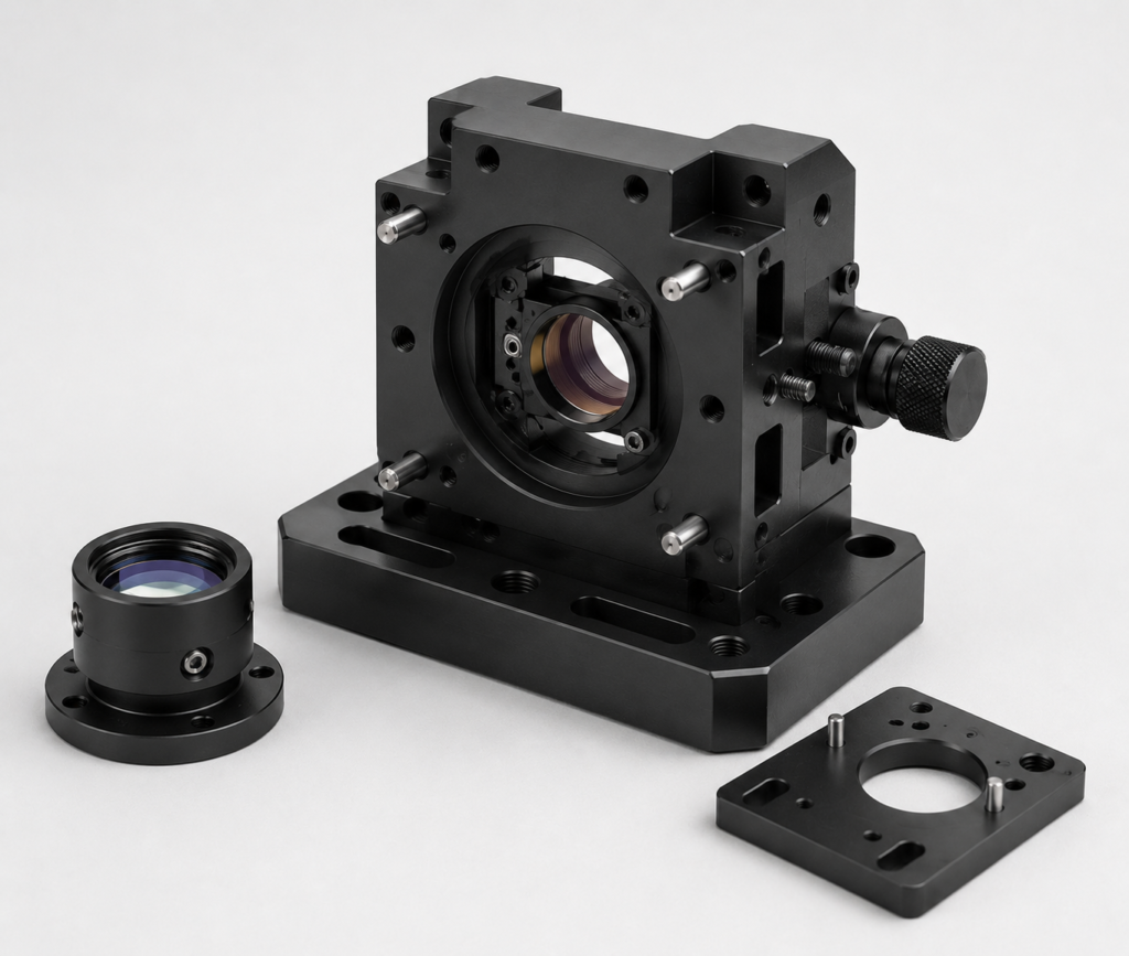 Opto-mechanical assemblies for precision optical equipment