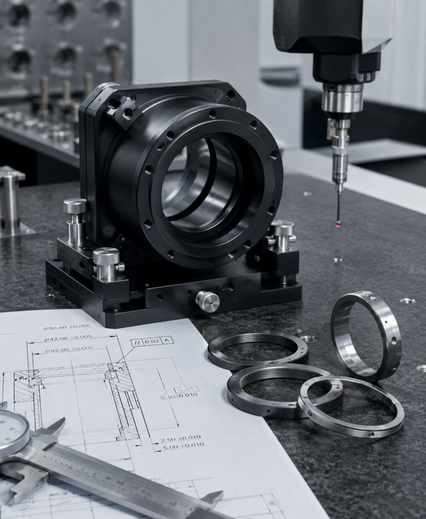 Optical spacer rings for precision component alignment
