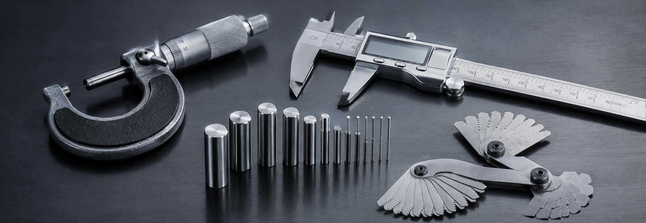 Micrometers calipers and gauges for CNC part inspection