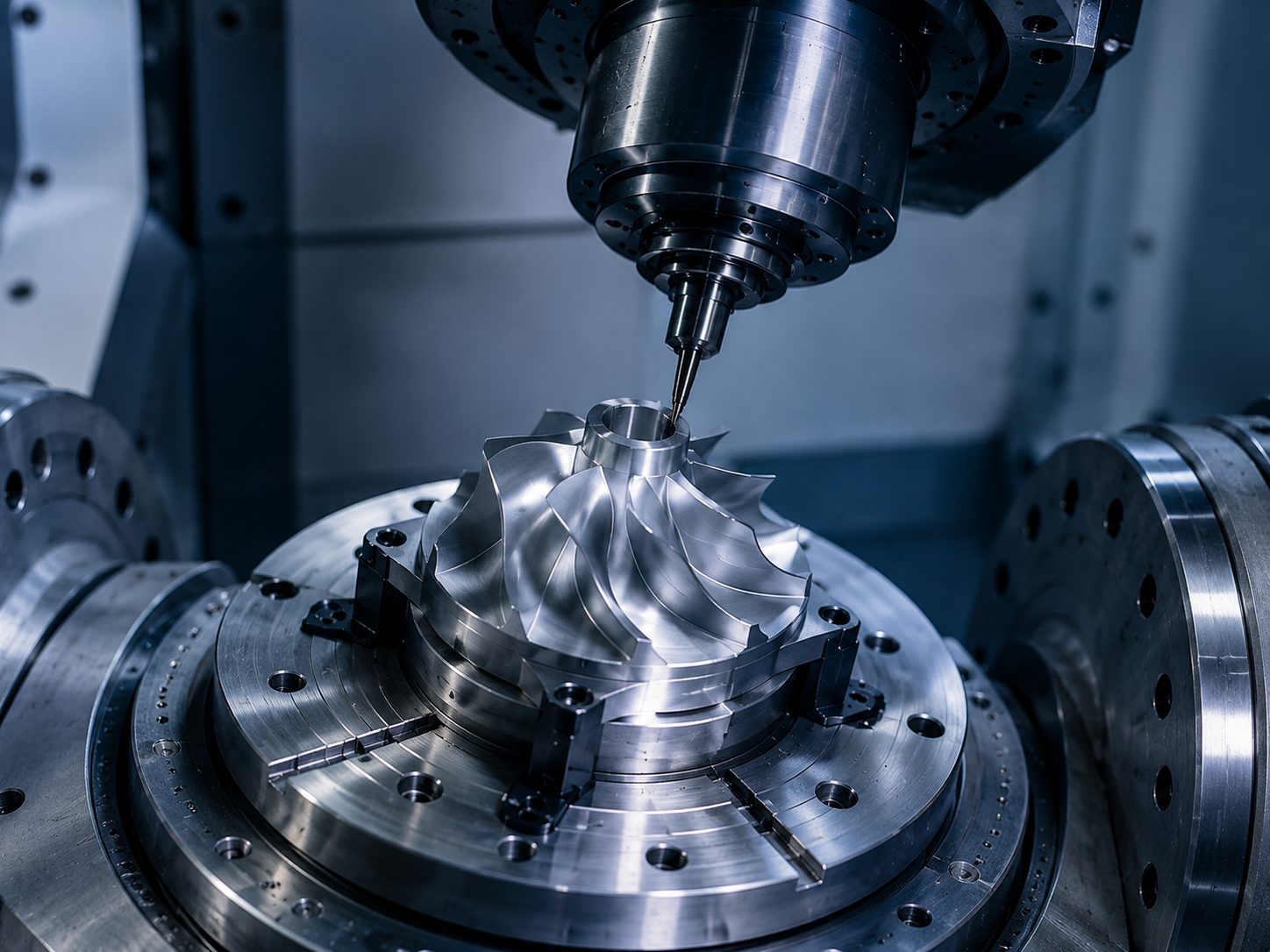 5-axis machining services for complex impellers and precision metal parts