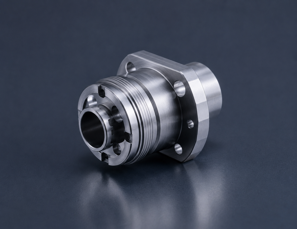 Precision CNC machined component for functional assemblies
