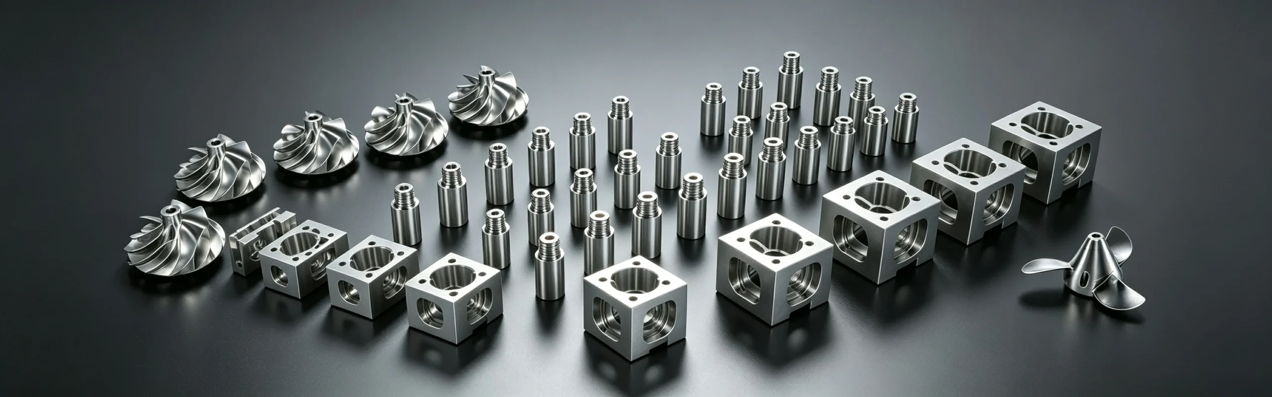 Custom 5-Axis CNC Machined Stainless Steel & Aluminum Precision Turbo & Fluid Machinery Components, Low Volume production