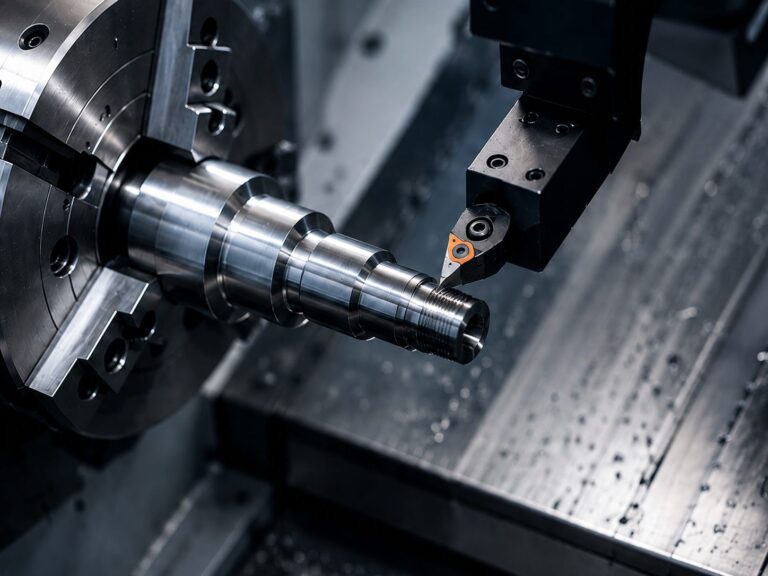 CNC turning services for precision shafts and threaded metal parts