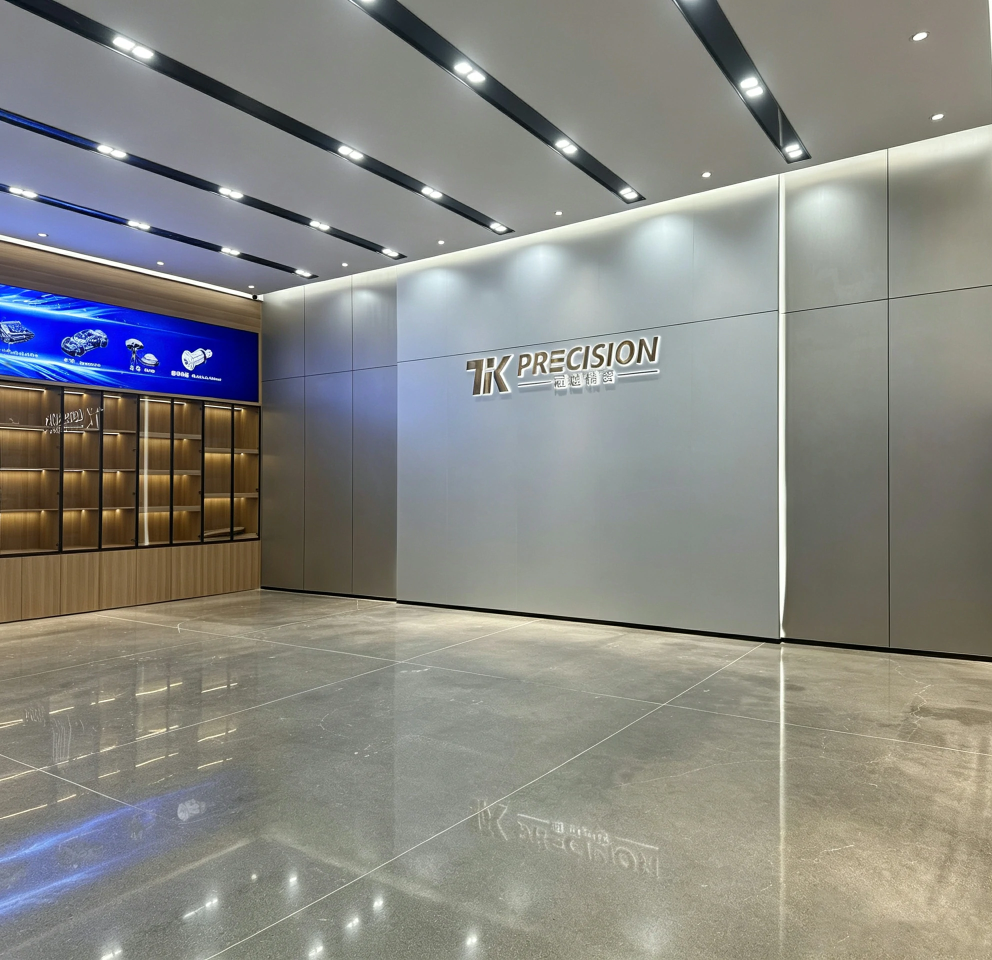 company-lobby-brand-wall-tk-precision-reception