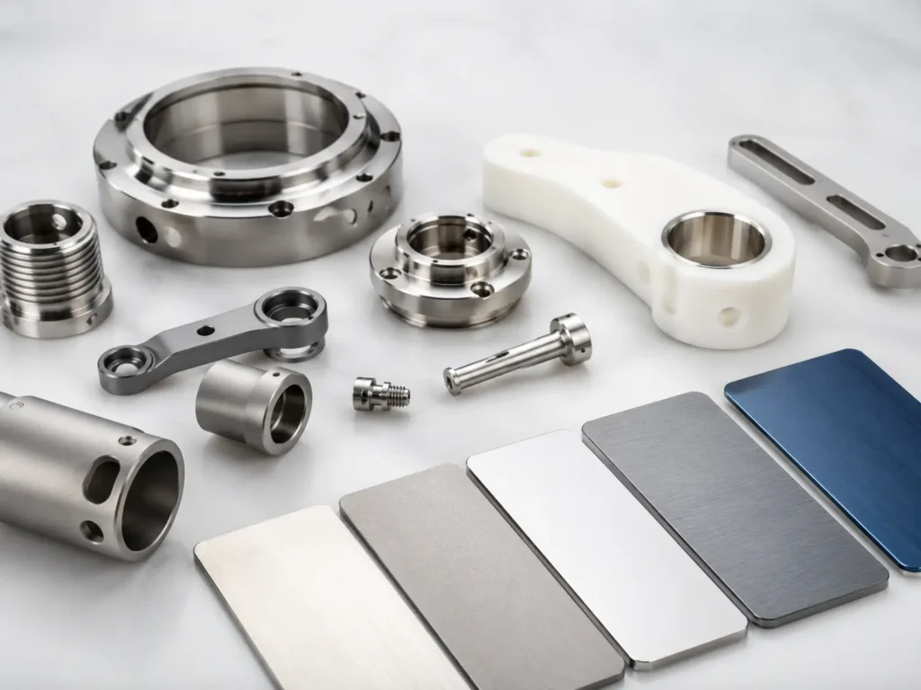 Stainless steel and PEEK medical components
