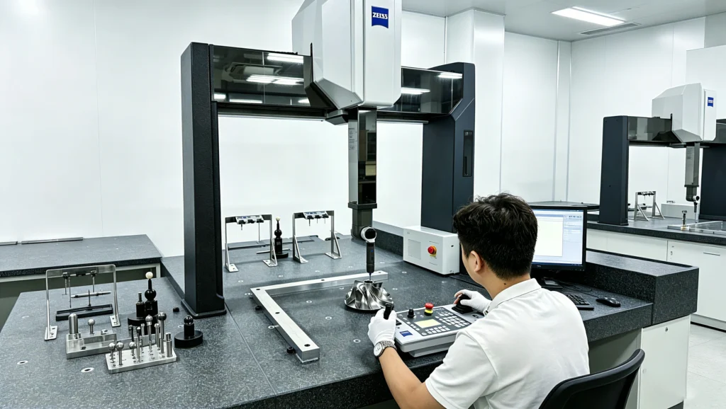 CMM inspection during CNC machining supplier audit