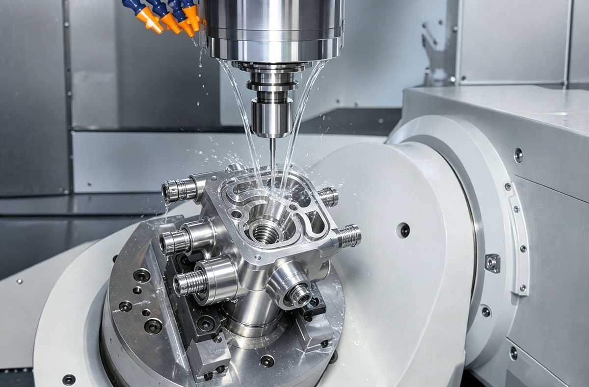 5-axis simultaneous CNC machining for complex titanium medical geometries