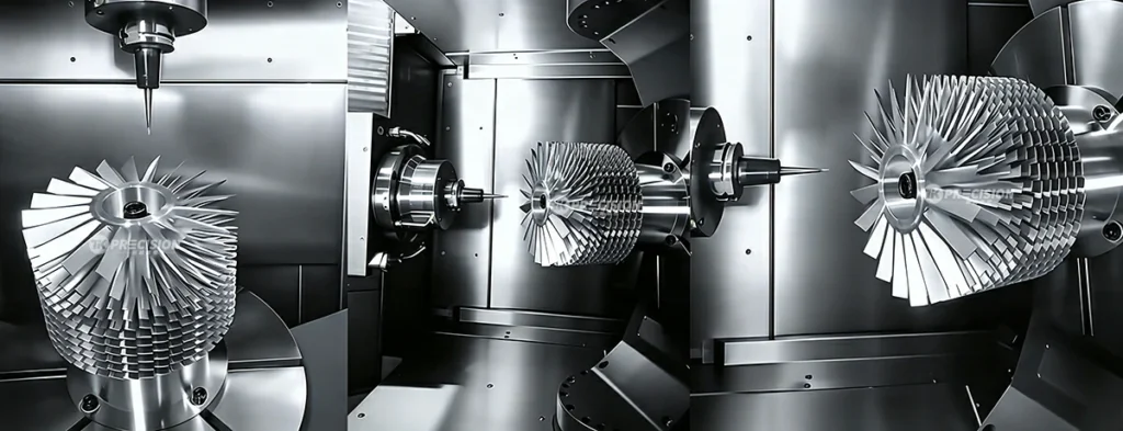 5‑axis cnc mill for aerospace blisk turbine impeller part manufacturing