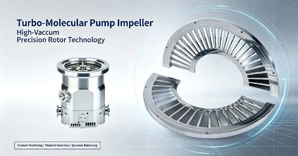 Turbo‑molecular pump and custom CNC machined impeller, high vacuum precision rotor technology for semiconductor vacuum equipment