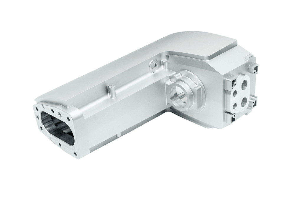 Custom 5‑axis CNC machined aluminum outboard motor housing, marine grade alloy outboard engine casing, precision CNC milling boat outboard gearbox housing component