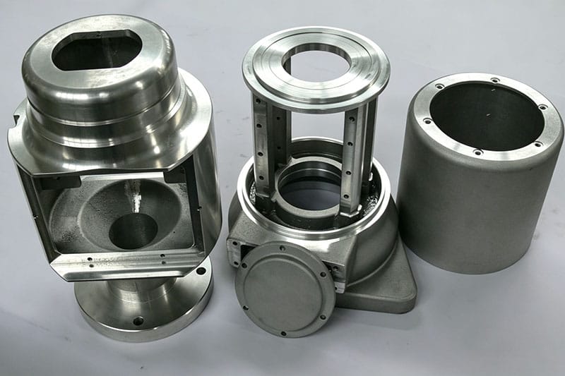 Large stainless steel precision casting housing assembly, machined pump body and bracket components