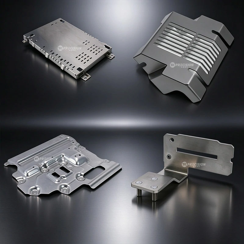 Custom Sheet Metal Fabrication Parts Collection - Custom Bent Brackets, Mounting Housings, Flanges, Gears and Stamped Components for Industrial Equipment